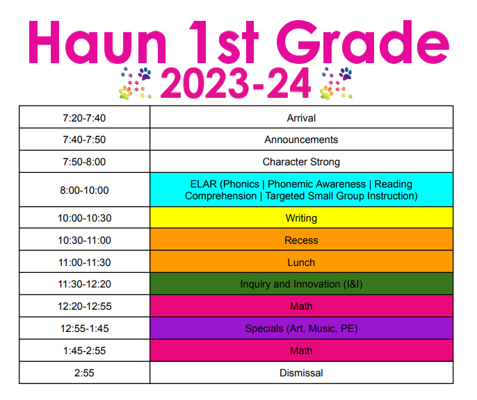 schedule